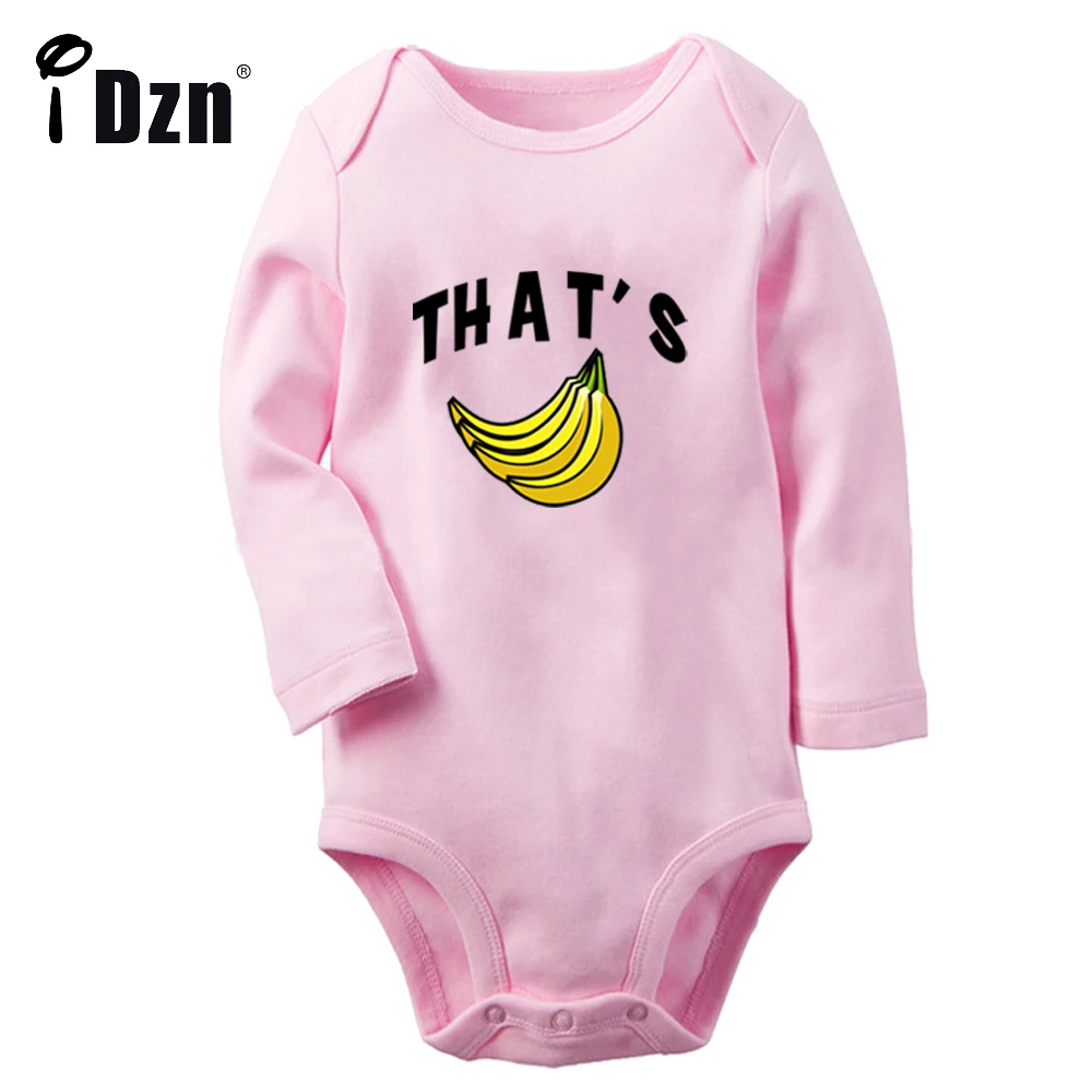 iDzn NEW That's Bananas Baby Boys Fun Fruit Rompers Baby Girls Cute Bodysuit Infant Long Sleeves Jumpsuit Newborn Soft Clothes