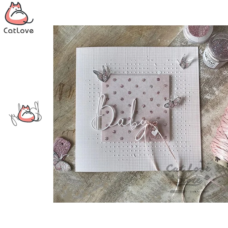 Baby Words Letter Metal Cutting Dies Scrapbooking Stencil Die Cuts Card Making DIY Decorative Craft Embossing New Dies For 2019