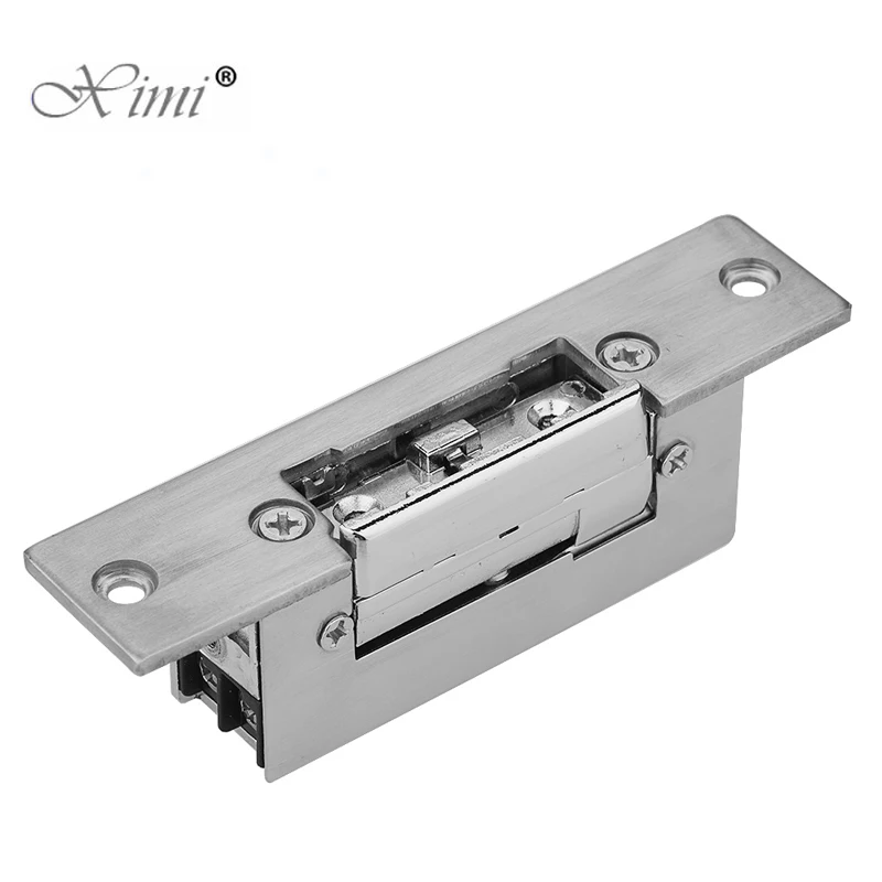 European Electric Strike Door Lock Adjustable Electric Strike Locks Durable Lock Tongue Access Control Locks​ Double Unlock Mode