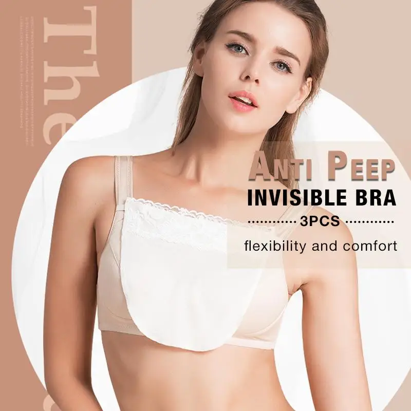 3 PCS Anti Peep Invisible Bra Woman Lace Hide Underwear Anti Peep Invisible Bra Woman Lace Hide Underwear Dropshipping