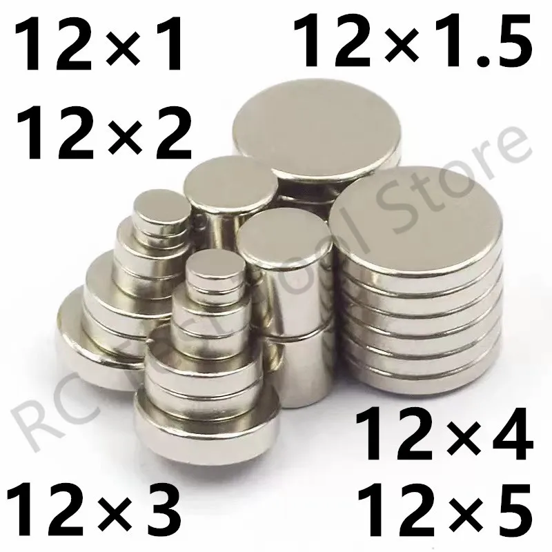 

10 20 50PCS/Lot 12X1 12x1.5 12×2 12x3 12x4 12x5mm Magnet Hot Small Round Magnet Strong Magnets Rare Earth Neodymium Magnet