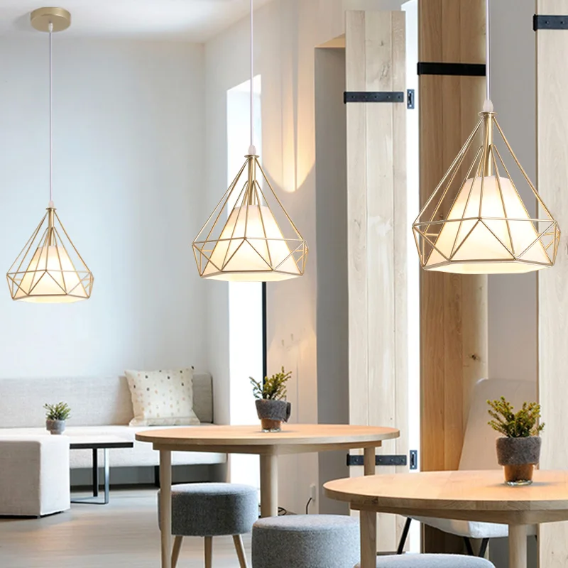 Lampadario nordico retrò in ferro battuto soggiorno creativo sala da pranzo lampadario a soffitto semplice corridoio lampadario a led lampade