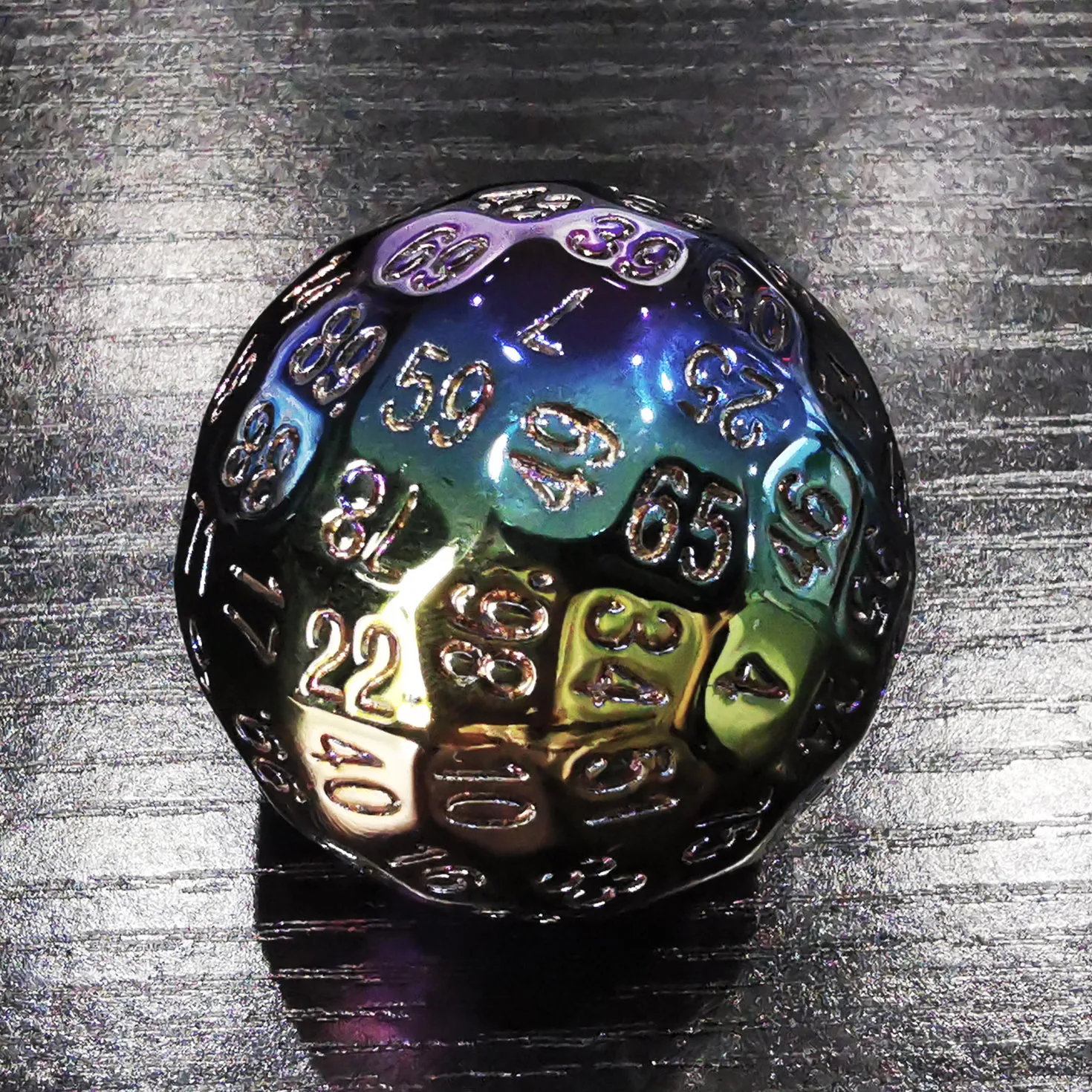 Bescon Metal Plating 100 Sided Dice, Game Dice D100, Polyhedral Solid 100 Sides Dice 45MM in Diameter (1.8inch)