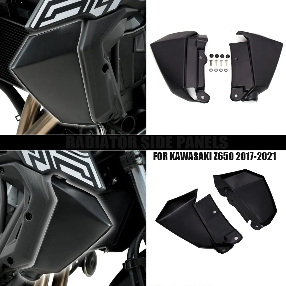 

Motorcycle Accessories Radiator Caps Side Panels Both Sides Guard Covers For Kawasaki Z650 Z 650 2017 2018 2019 2020 2021