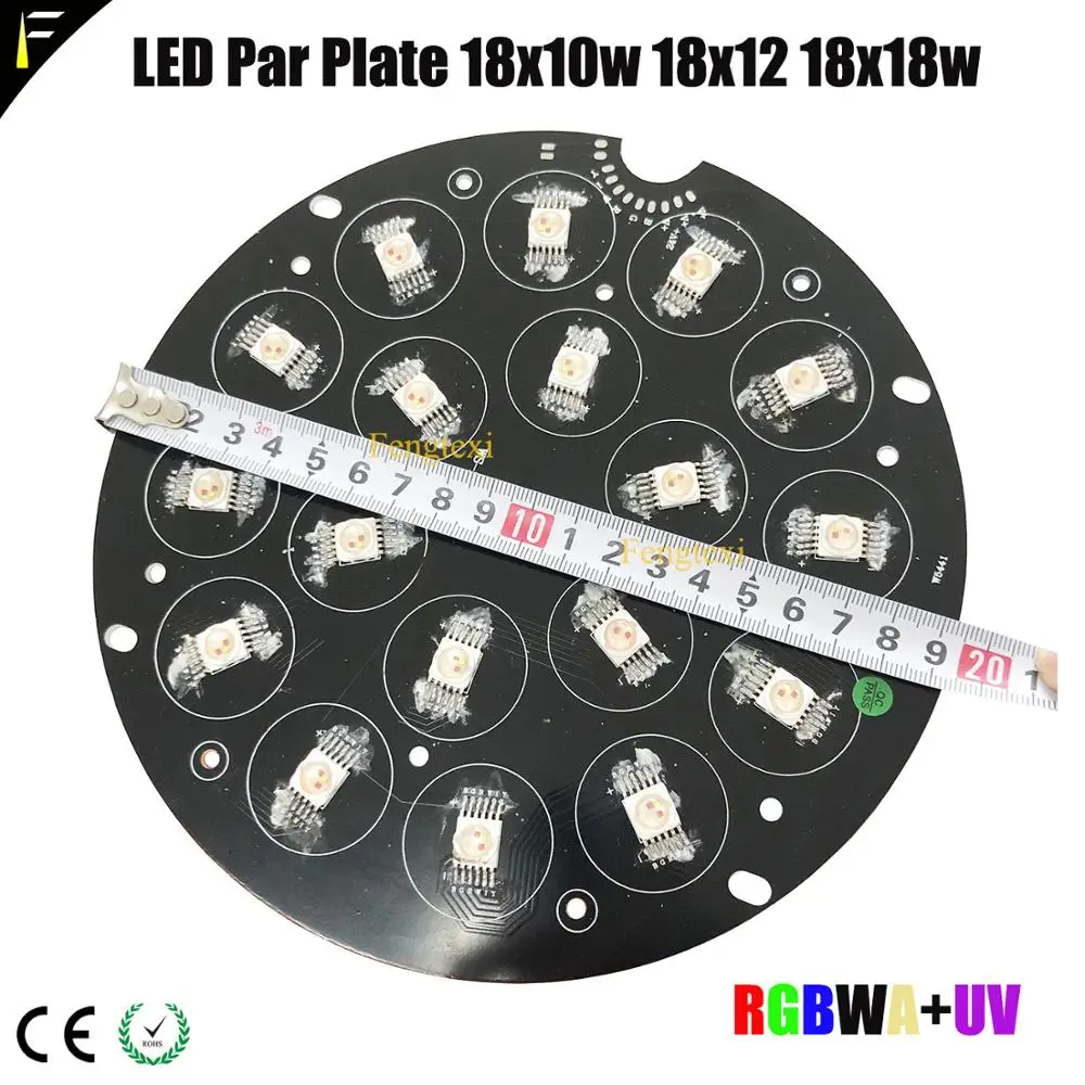 LED Non impermeabile con piastra in alluminio Kit di parti del disco 18x12w 18x15w 18x18w LED Flood Light Par RGBWA 5 in1 LED Par Can Disk Plate