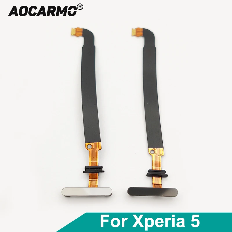 Aocarmo Przycisk Włączania/Wyłączania, Czujnik Linii Papilarnych, Przycisk Touch ID, Taśma Flex do Sony Xperia 5 / X5 J8210 J9210 - Zamiennik