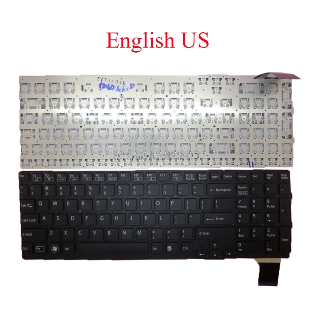 New English US Laptop Keyboard For SONY For VAIO VPCSE VPC-SE 9Z.N6CBF.201 148986111 550120A02U0-035-G Black