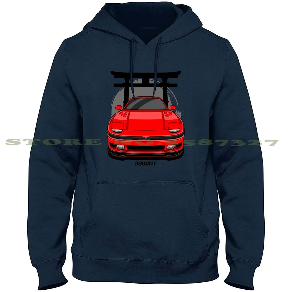 Red 3Kgt 100% Pure Cotton Hoodie Tshirt Stance Jdm 3000Gt Gto Dsm 4G63 6G72 Ralliart Lancer Evo Colt Galant Race Car Sport