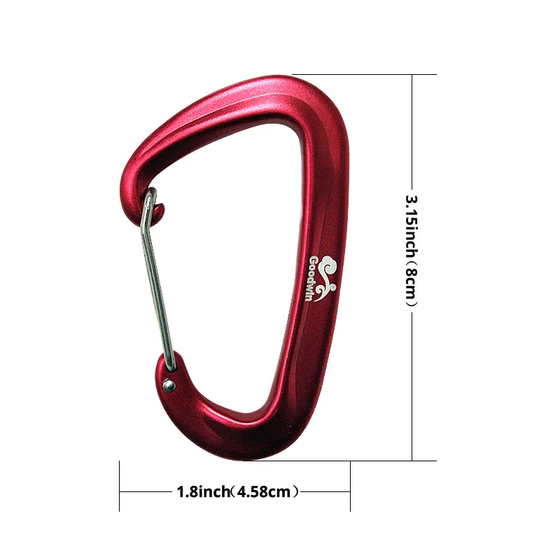 12KN Climbing Carabiner D Shape Quickdraws Professional Climbing Buckle Lock Security Safety Lock Outdoor Climbing Equipment