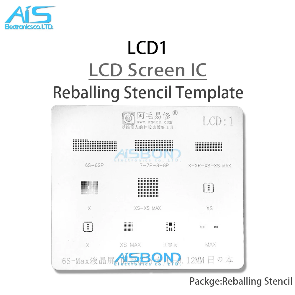 Bga Reballing Stencil Sjabloon Voor Iphone 12 13 14 15 Pro Max Plus Lcd-Scherm Ic Chip Dot Matrix Face Id Camera Reparatie Tools