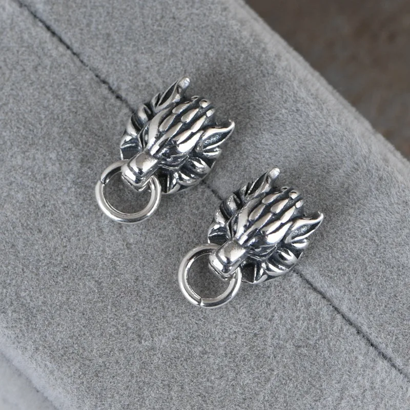 

Personality Silver Plated Lion Head Stud Earrings for Punk Style Animal Earrings Lion Earrings Men Women's Hip Hop Jewelry