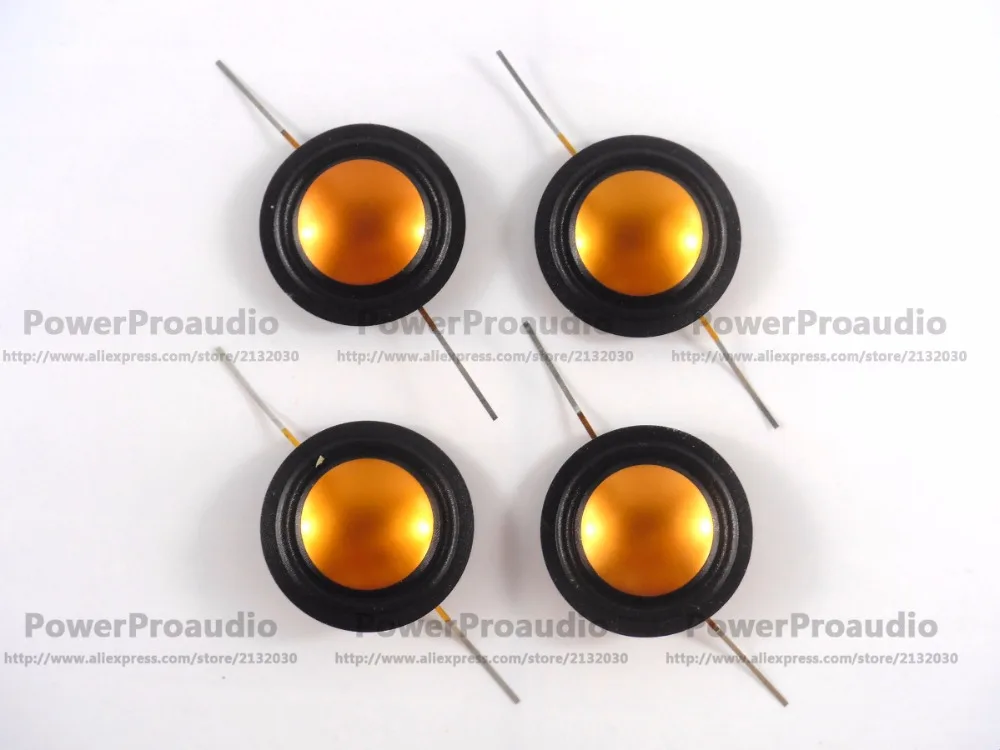 Lot/ 4Pcs Aftermarket 25.5 mm tweeter diaphragm voice coil 1 inch Golden color (  Real Titanium +Silk )