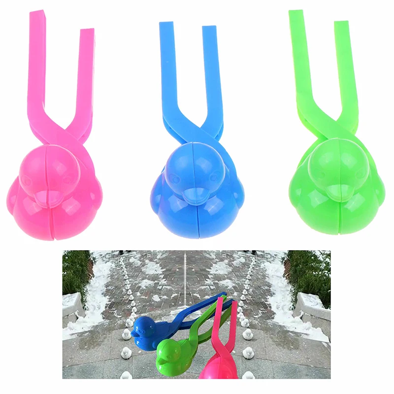 Creative Outdoor Fun & Sports Cartoon Lovely Duck Shaped Snowball Maker Clip Children Outdoor Winter Snow Sand Mold Tool