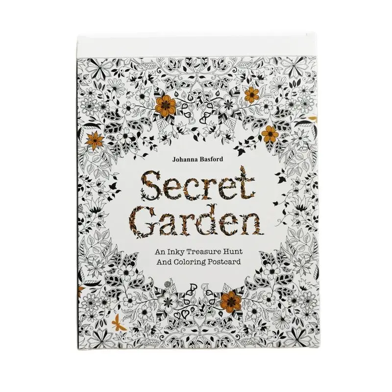 

30Pcs/Set Secret Garden Big Size Coloring Postcards Anti-stress Cards DIY Gift/Greeting Card 142X172mm/5.6''x6.8''