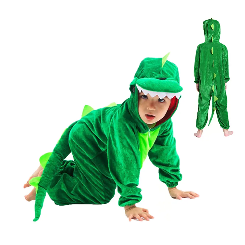 

Halloween Animal Cosplay Costume Green Dinosaur Cartoon Baby Suit School Performance Party Onesie Boy Girl Kids Fancy Bodysuit