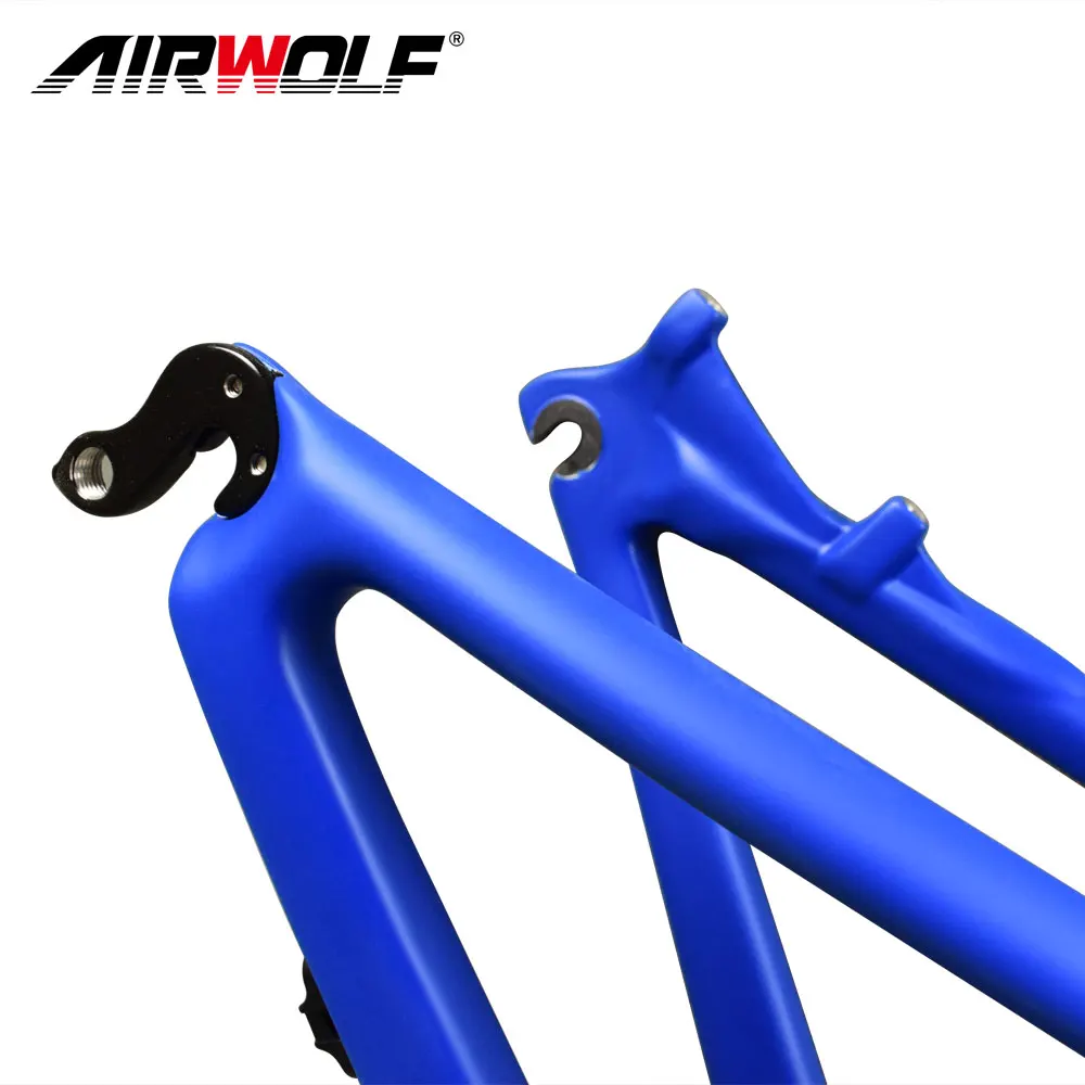 AIRWOLF-Carbon Mountain Bicycle Frame for Kids, T800 Toray, MTB Frameset, Quick Release, 26 in, 14 in, 135*9mm