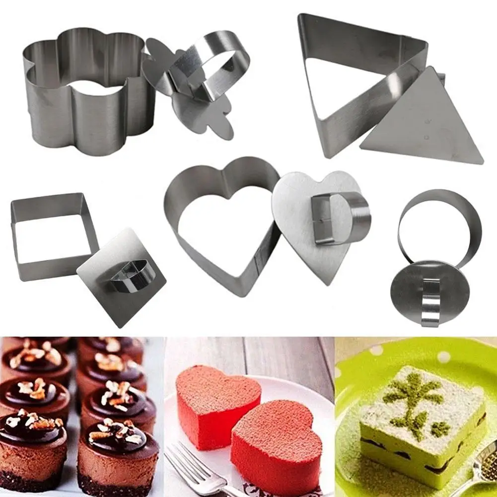 Đồng Hồ Nam Dây Thép Không Gỉ Khuôn Cắt Cookie Hoa Trái Tim Bánh Khuôn Làm Bánh Nướng Bánh Dụng Cụ