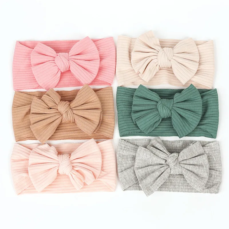 8 Style Baby Hair Band Set For Girls Bow Elastic Headbands Twisted Cable Design Turban Kids Headware Baby Hair Accessories