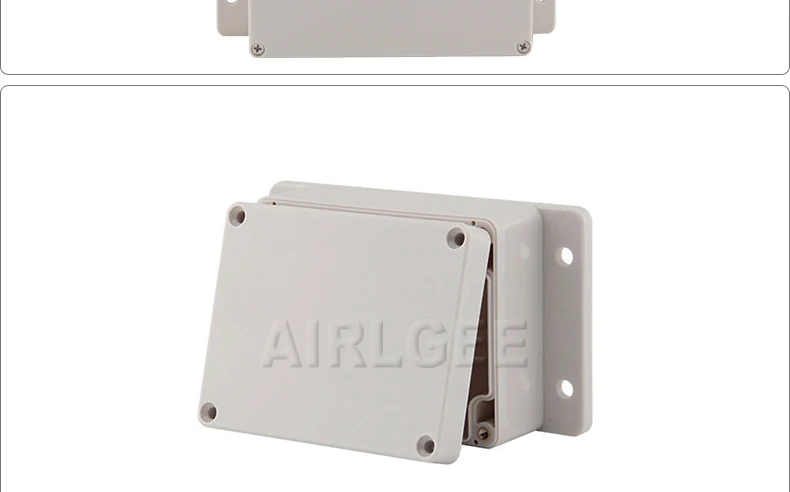 Wall Mounted Outdoor Gray Plastic Enclosures Custom IP65 ABS Waterproof Electrical Junction Box Eith Ear Electrical Project Box