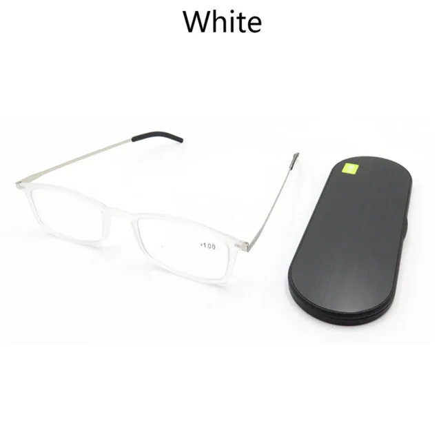 Dünne Anti-blau Lesebrille Tragbare Platz Tr90 Brille Brillen Mit Telefon Magnetische Fall Brillen Rahmen Männer Frauen + 2