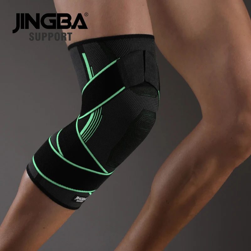 JINGBA SUPPORT Elastic Nylon knee pad Outdoor sports Volleyball basketball knee pads knee brace Bandage Support protector Safety