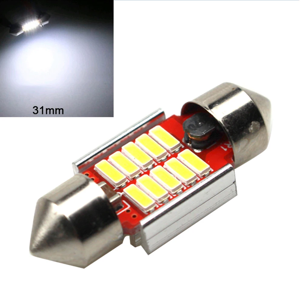 1pcs White Car 12 SMD 4014 LED Light Bulbs Dome Festoon Interior Reading Lamp Bulb Canbus Car Styling Light Interior Plate Lamp