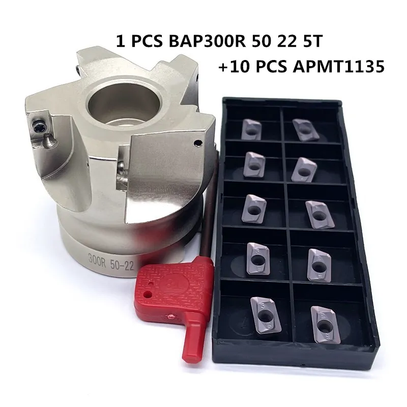 Peça-cabeça de Fresa Frontal Apmt1135 Cnc Batir 4022 4t ou 5t ou Bati300r 63-22 6t Mais 10 Peças 1