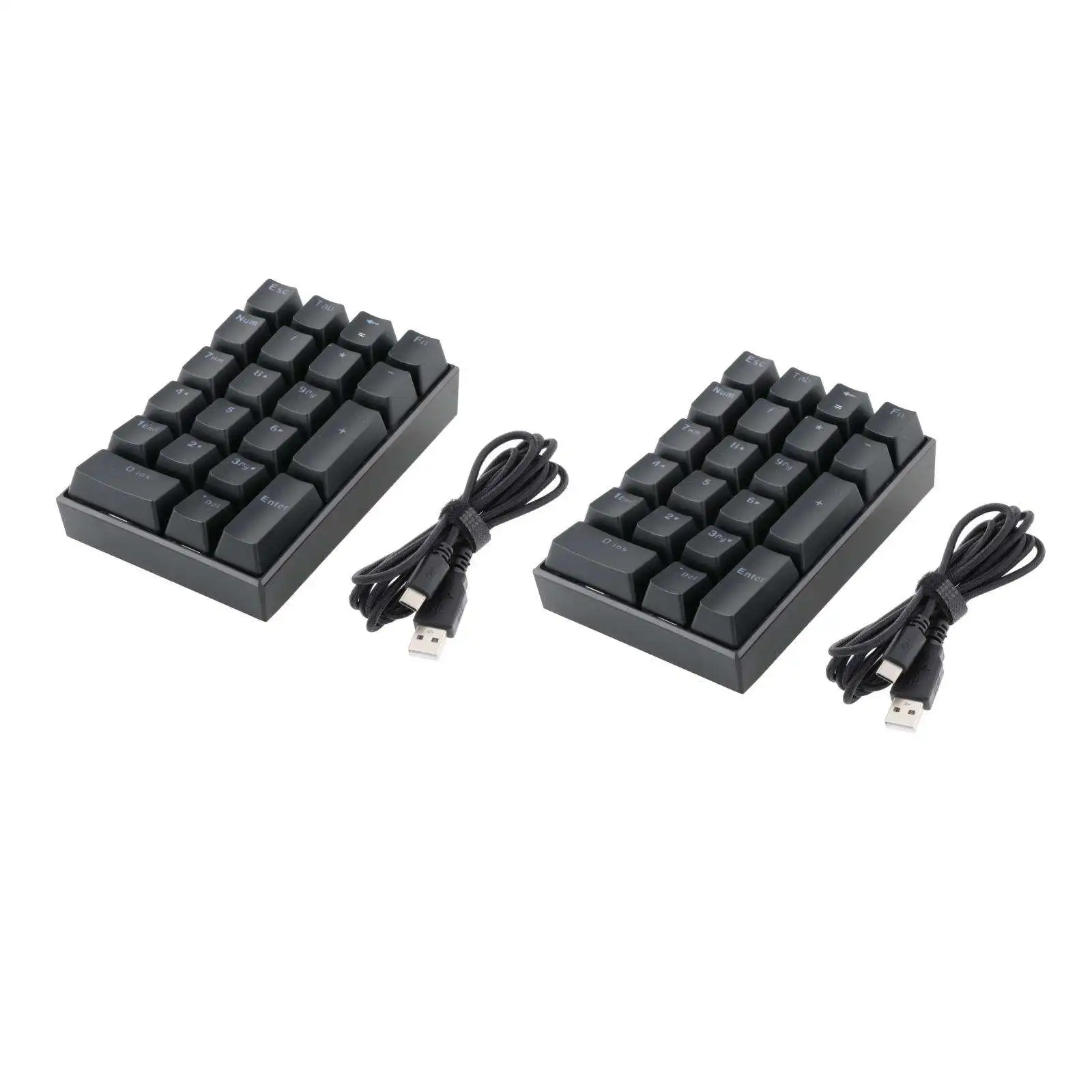 K23 Mini Numpad 21 Keys Wired Programmable USB-C for Cashier Office Home Use Compact Portable Numeric Keypad Mechanical Keyboard