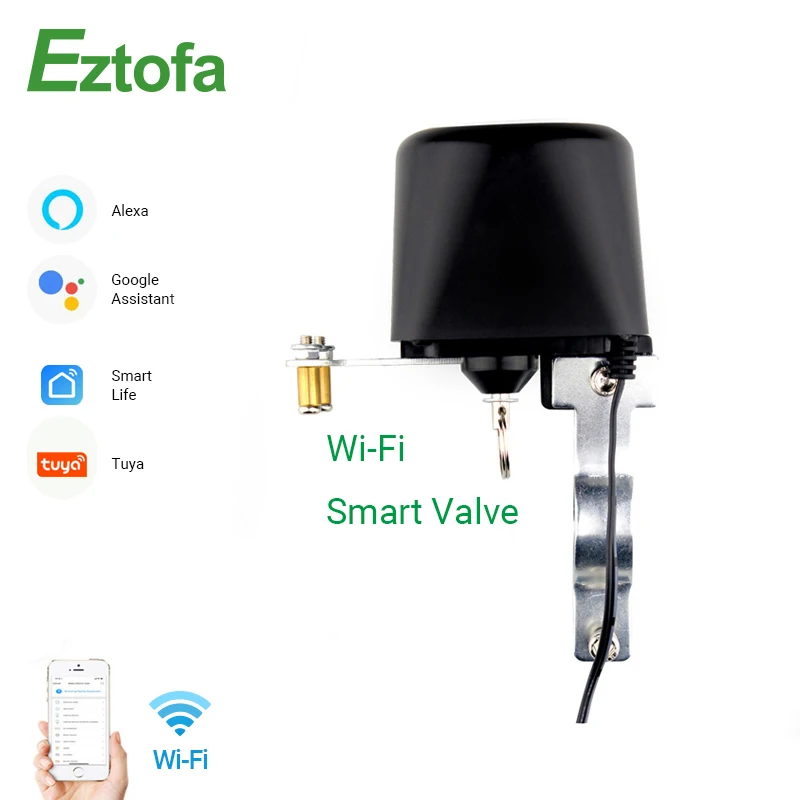 Wifi Smart Valve Home Automation System Valve Control for Gas Or Water Voice Control Work With Alexa Echo Google Home