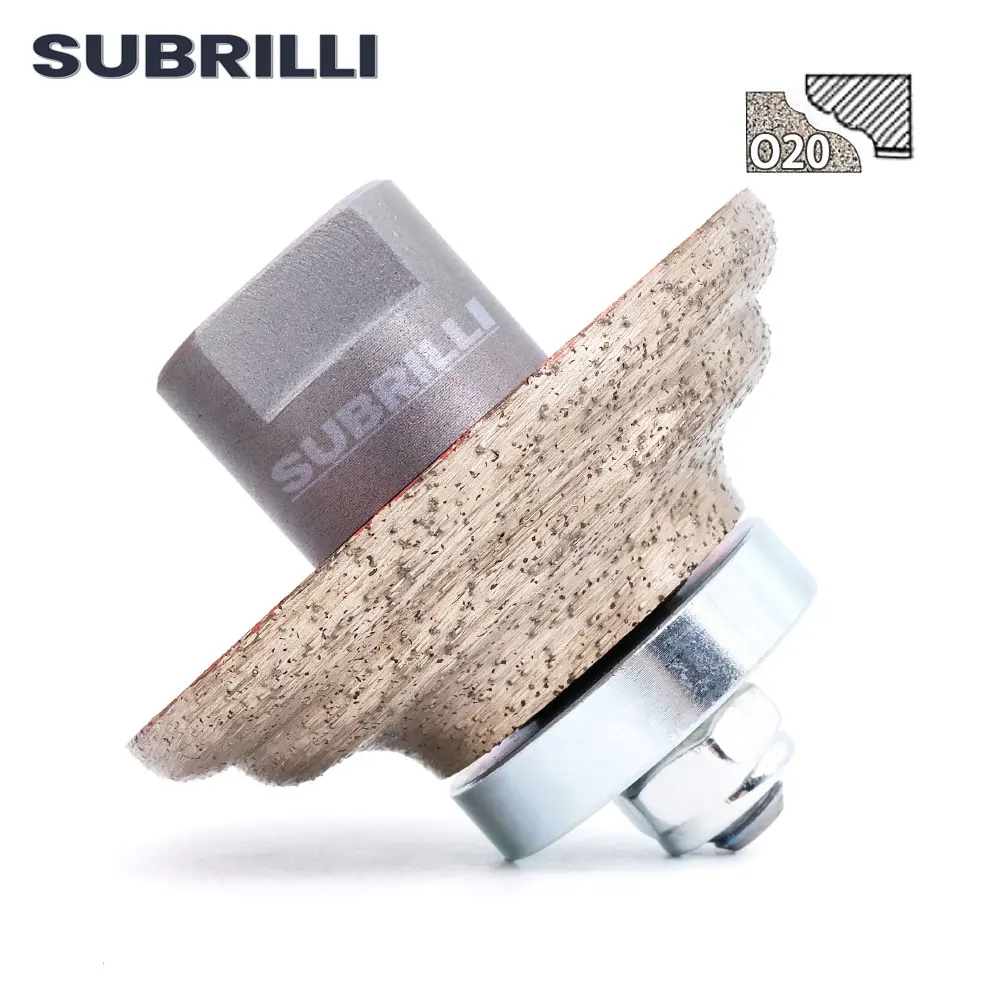 Subrilli Q20 M14 5/8 "-11 Draad Metalen Continue Router Bit Diamond Snijden Bit Voor Stenen Rand Graniet Marmer beton Slijpen