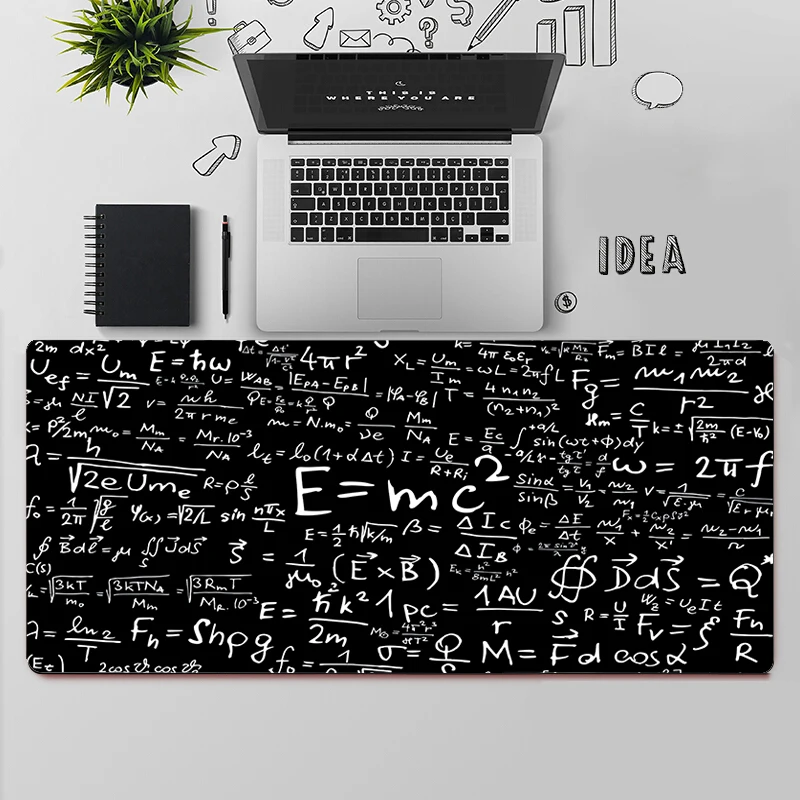 Gaming Mouse Pad Large Mouse Pad PC Gamer Computer Mouse Mat Geometric Math Formula Big Mousepad Keyboard Desk Mat XXL Mause Pad