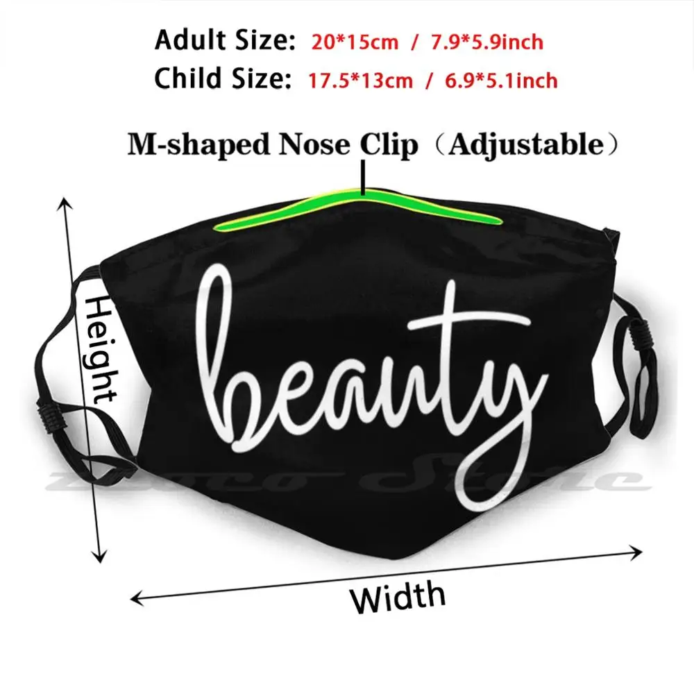 Beauty-Beauty & Beast Koppels Ontwerp Masker Doek Wasbare Diy Filter Pm2.5 Volwassen Kids Beast Cool Leuke