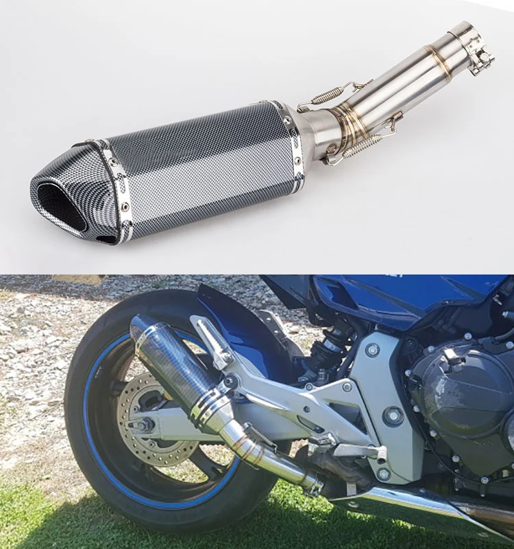 CBF600 motorcycle CBF 600 mid section small hexagon scorpio exhaust pipe for Scooter CBF600 Hornet 2007- 2013 Years CBR 650f