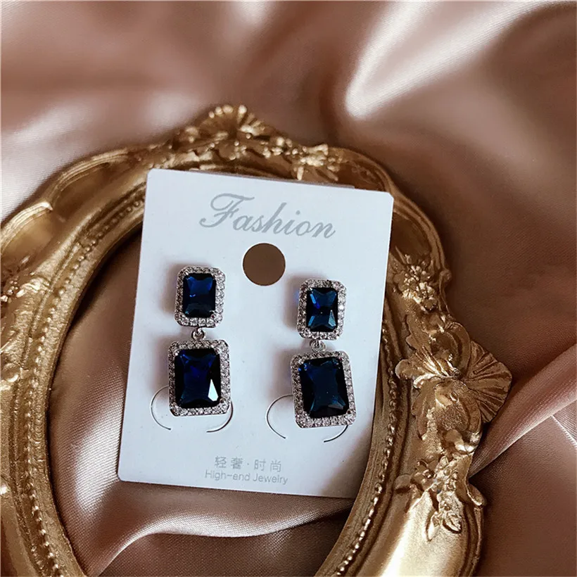 Drop Earrings For Women S925 Sterling High Quality Luxury Temperament Eardrop Fine Jewelry Stud Earring Party Accessories