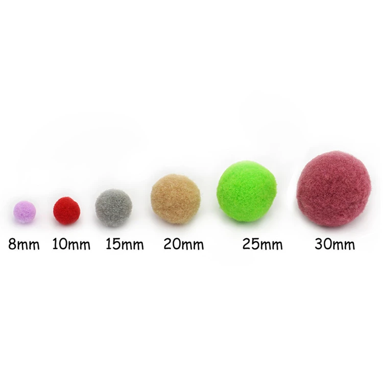 Una varietà di colori e dimensioni da 5mm A 50mm soffice pompon morbido giocattolo per bambini fai da te decorazione per vacanze di nozze