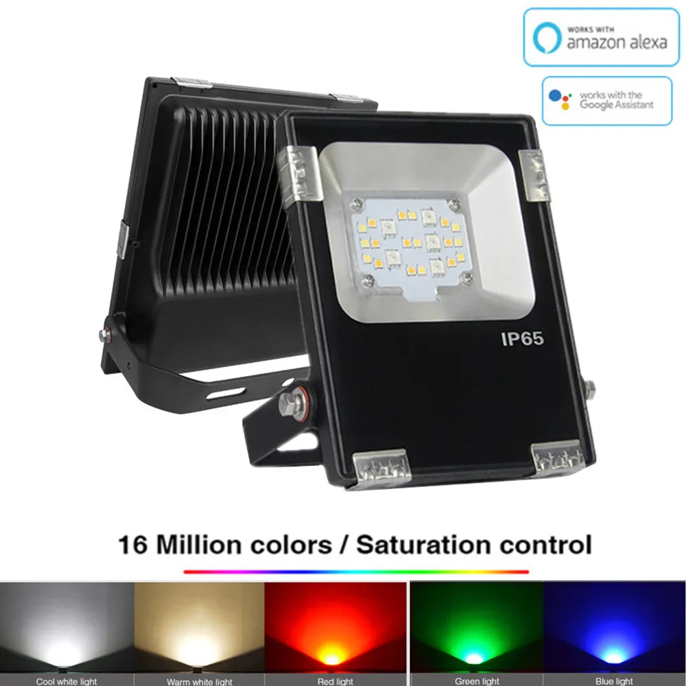 

RGB LED Floodlight 10W 20W WiFi Outdoor Smart Flood Light 110V 220V IP65 Waterproof Color Changing Spotlight APP Group Control