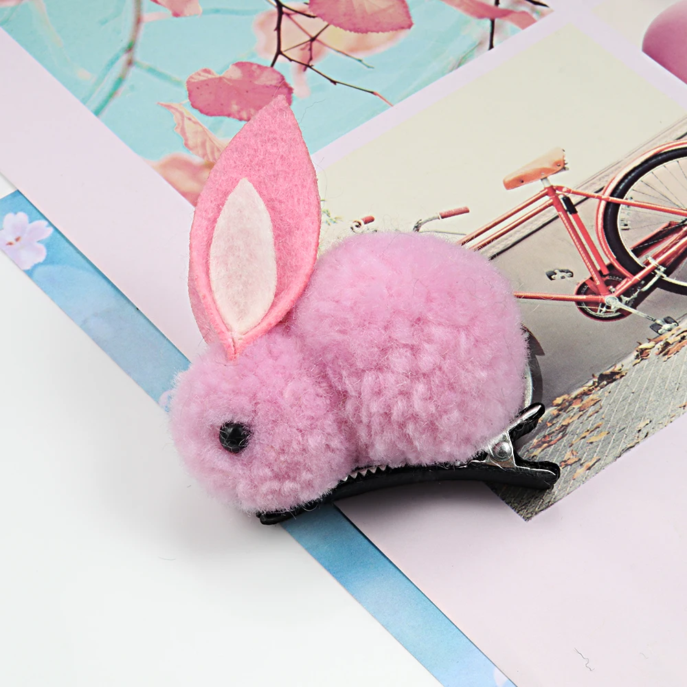 Coreano Cute Ball Rabbit Hair Ring Girls Tie Rope elastici per capelli in gomma Bunny Hair Rope gioielli per capelli accessori regalo per bambini