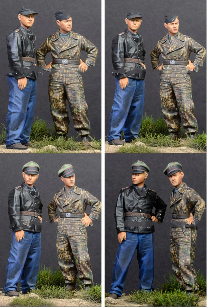 Kit de résine Tiger Aces au rhum, modèle 1/35, 2 figurines