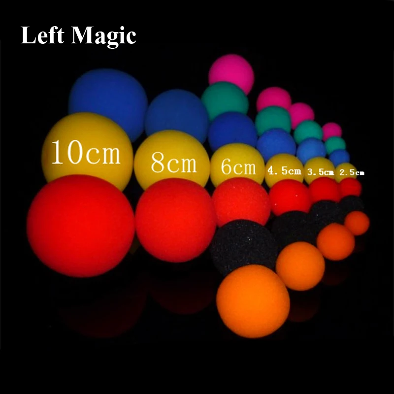 5 PCS 6cm Finger Schwamm Ball (Rot Gelb Blau) magie Tricks Klassische Magier Illusion Komödie Close-Up Bühne Card Magic Acces