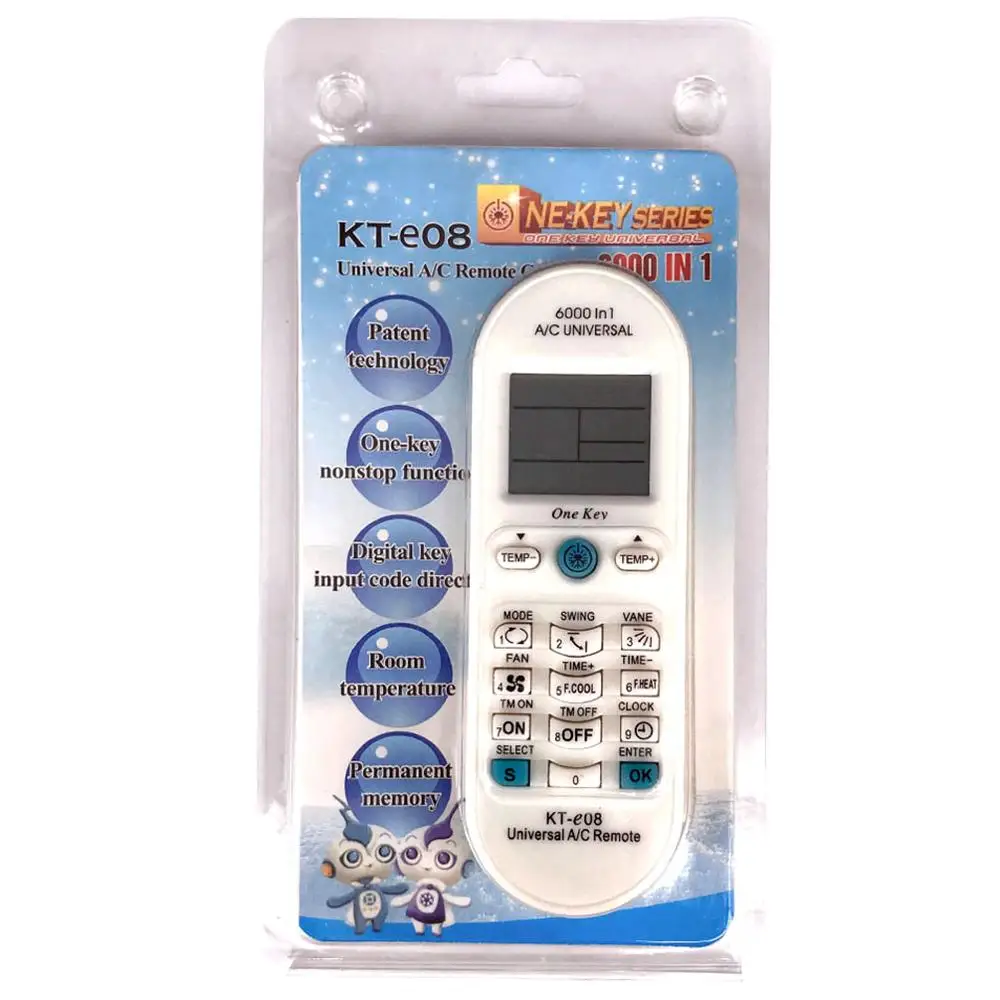 ROMOTE Conditioner air conditioning universal remote control for toshiba panasonic sanyo fujitsu KT-e08 6000 in 1 one key series image 2