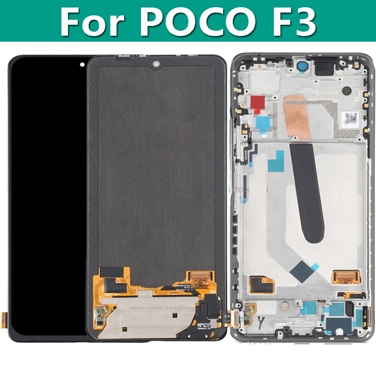 Original 120HZ AMOLED LCD Display Touch Screen Digitizer Assembly For POCO F3 M2012K11AG Display Repair Parts