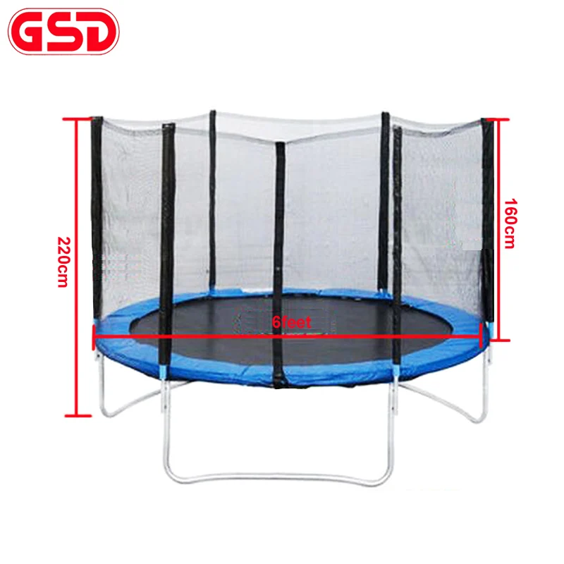 GSD High Quality 6 Feet Trampoline With Safety Net Fits And Ladder Jump Safe Net TUV-GS CE EN71 Were Approved