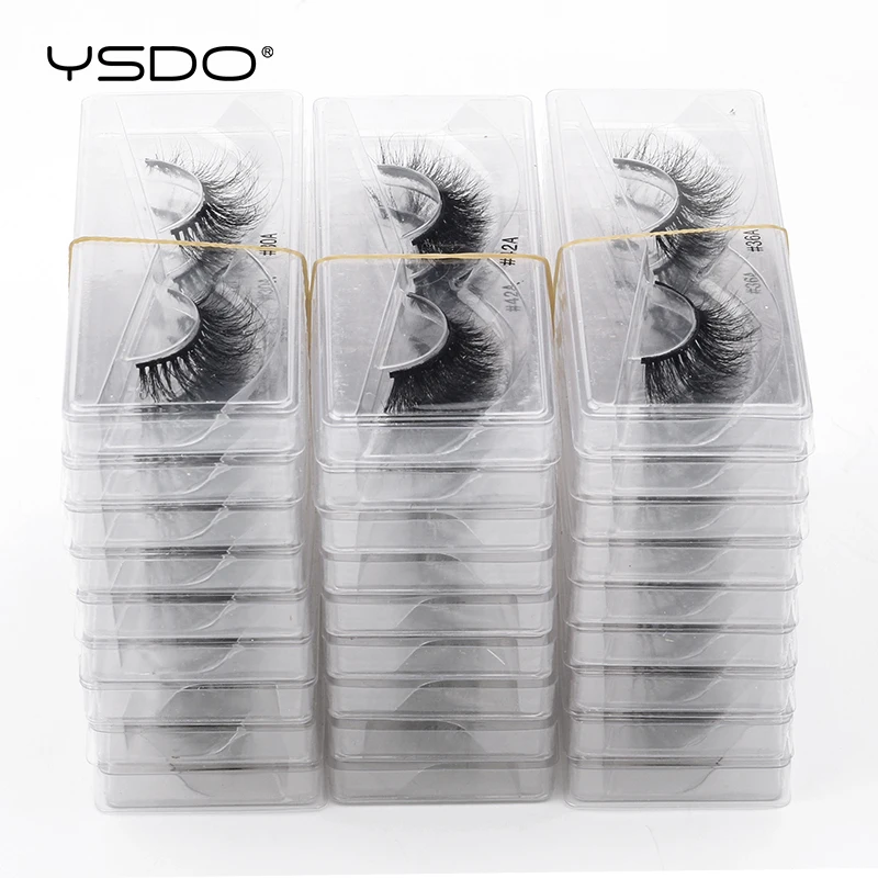 Wholesale Mink Lashes 10/20/30/50 Pairs Makeup Fluffy Real 3d Mink Eyelashes In Bulk Natural False Eyelashes Cross Fake Lashes