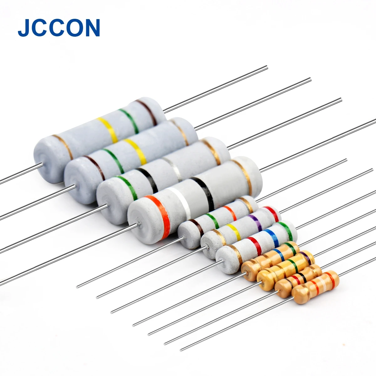 1W 2W 3W 5W Carbon Film Resistor Rang Assortment Kit Set Resistors Kit ohm Color Ring Resistance 0.1~750R 1K~820K
