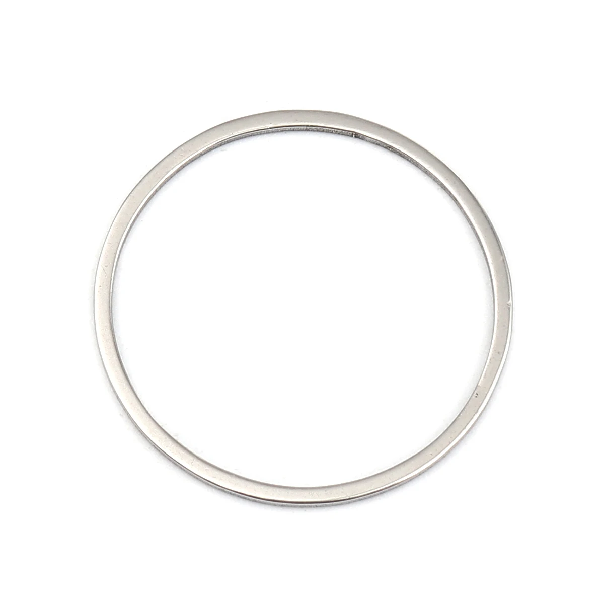 10 PCs 0.8mm Stainless Steel Closed Soldered Jump Rings Findings Circle Ring Dull Silver Color 25mm Dia