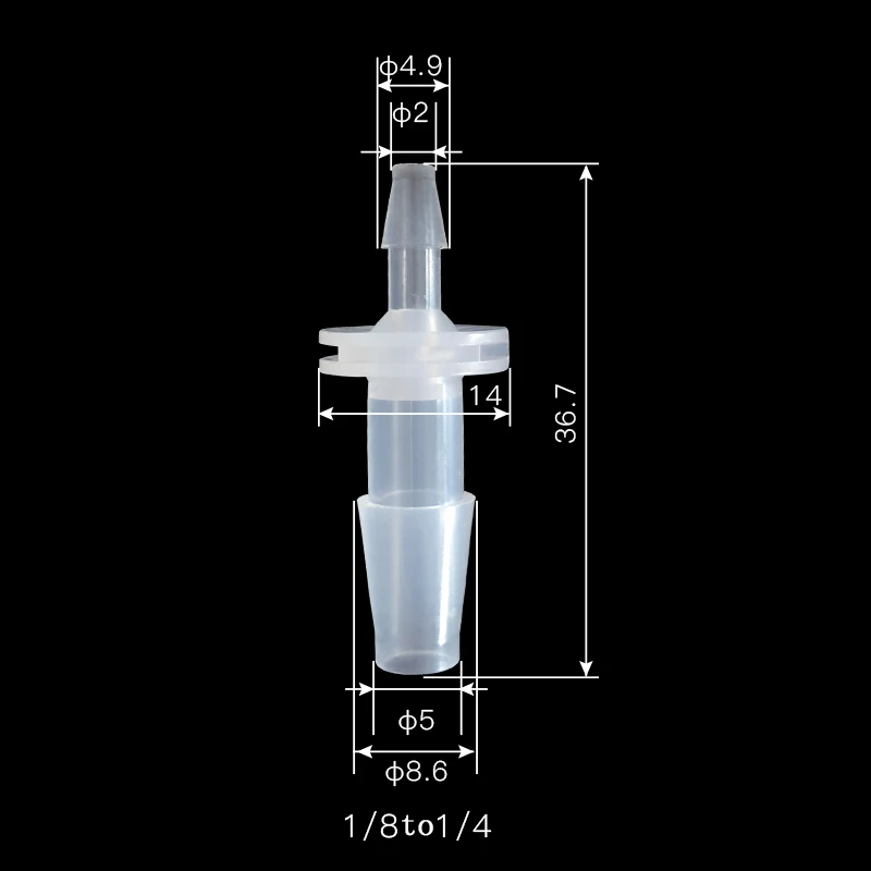 Peristaltic pump Plastic hose straight joint silicone tube pagoda reducer adapter pipe butt pipe transparent PP waterproof joint