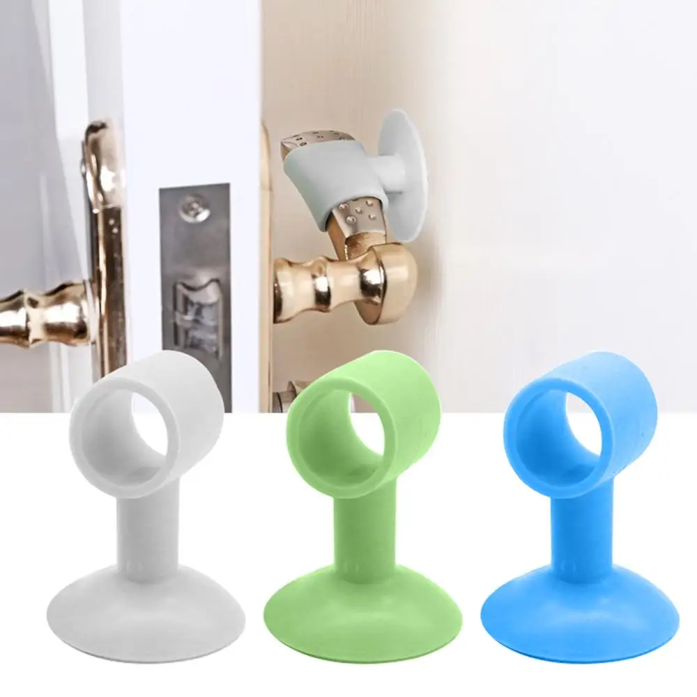 2Pcs Silicone Anticollision Sucker for Door Handle Home Door Protecting Pad Mute Silencer Suction Door Stops