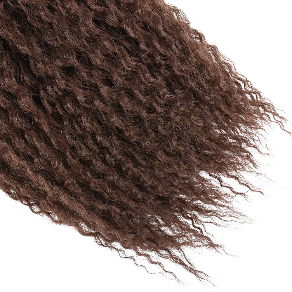 Brazilian Braids Synthetic Crochet Hair Afro Curls Braiding Hair Extensions For Women African Braided Kinky Curly Hair Ombre Red 5