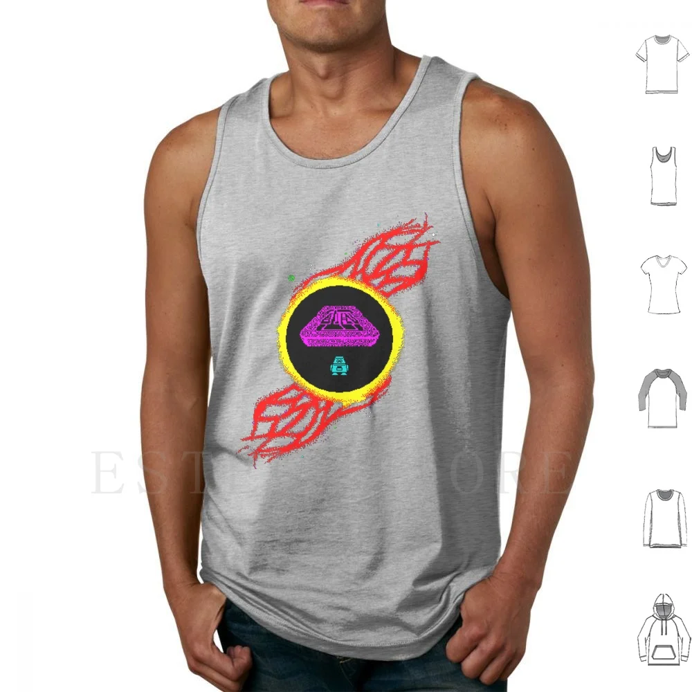 Eight Tank Tops Vest Sleeveless Eight Zx Spectrum Retro Pixel Game Computer Video Driod Puzzle Platform