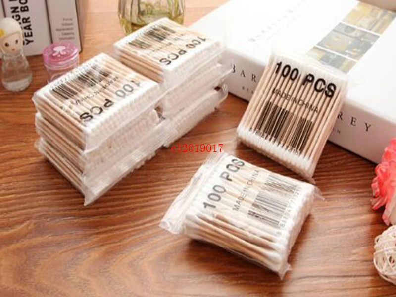 

100pcs/Pack Bamboo Cotton Buds Cotton Swabs Medical Ear Cleaning Wood Sticks Makeup Health Tools Tampons Cotonete